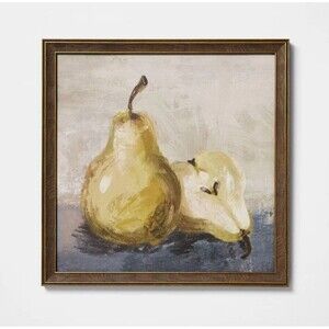 14"x14" Pear Still Life Wall Art - Threshold designed with Studio McGee